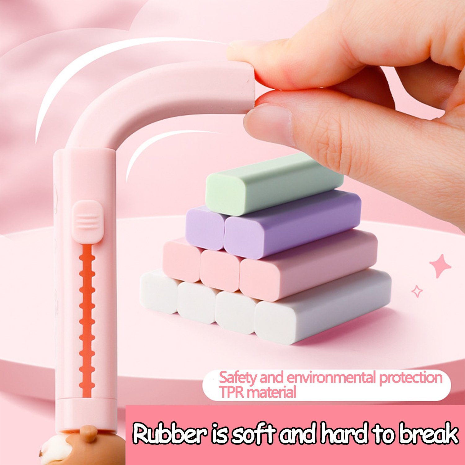 006 Cute little crumb push-pull eraser - Image 4